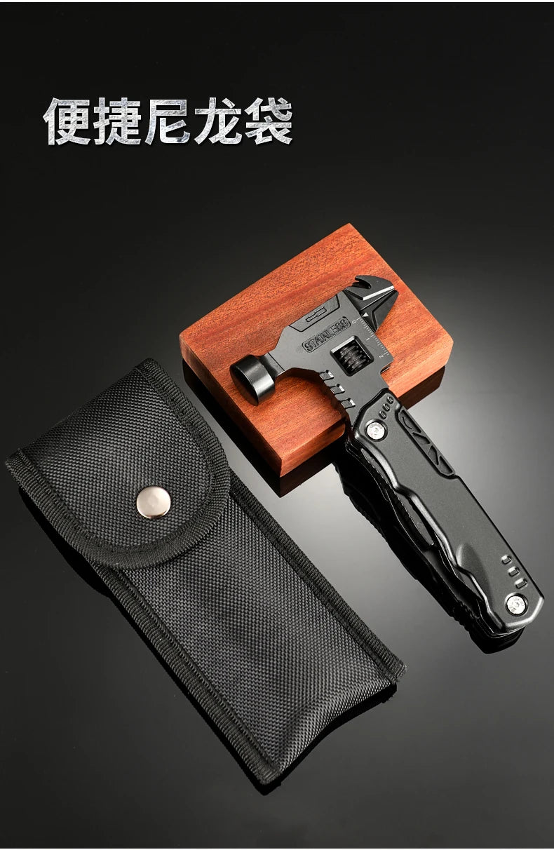 Multifunctional Pliers Multitool Claw Hammer Stainless Steel Tool With Nylon Sheath For Outdoor Survival Camping Hunting Hiking