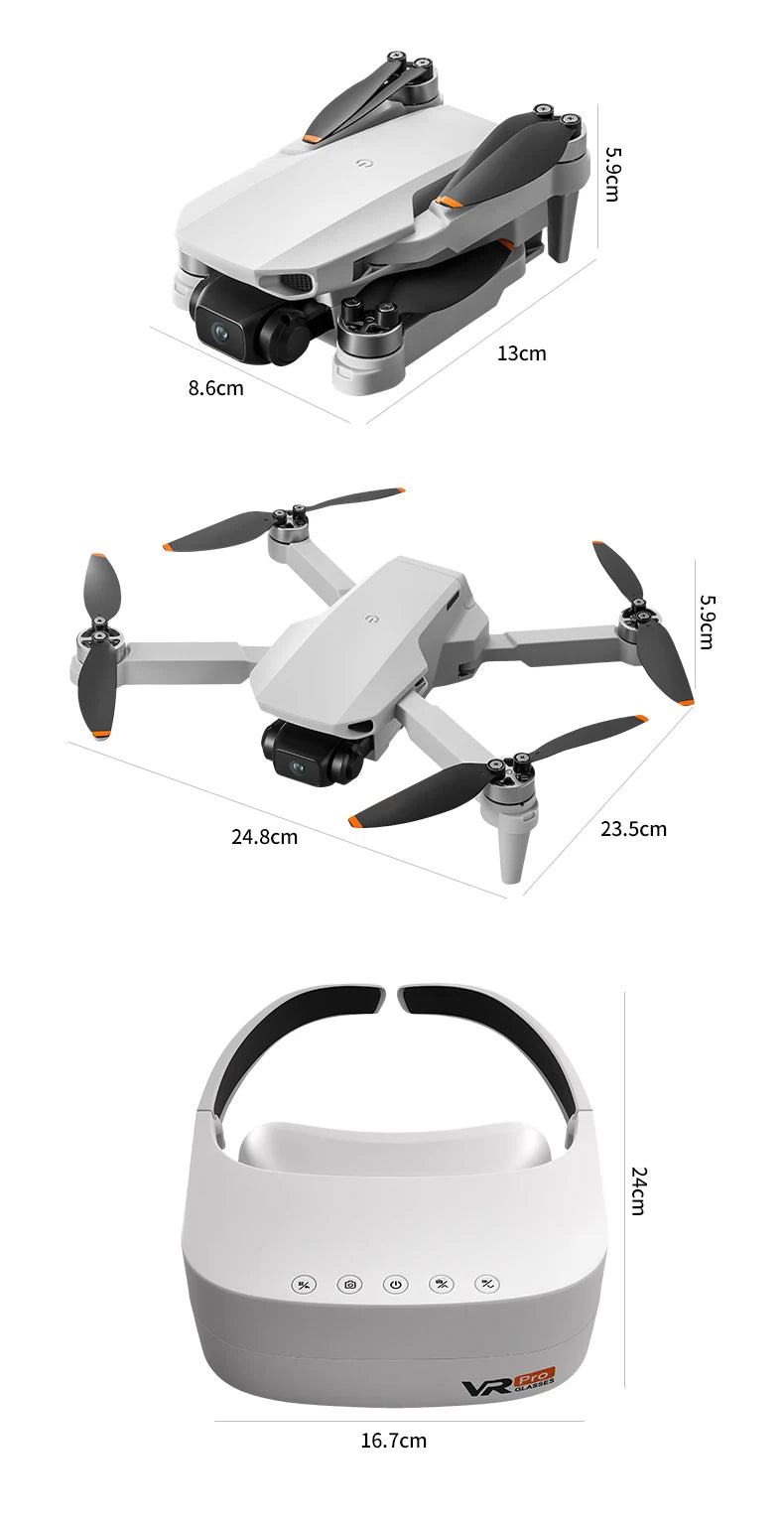Mini Helicóptero RC Aeri 100 Drone 8K Profesional FPV con Cámara de Seguridad, Retorno Automático, UHD WiFi, Control Remoto, Juguete Volador para Niños
