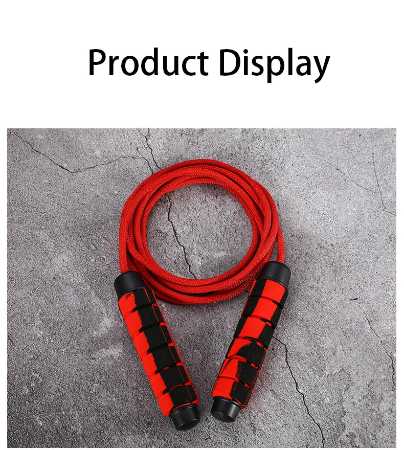 Jump Rope CrossFit Boxing Heavy Skipping Rope Foam Grip Handles for Fitness Workouts Endurance Strength Training