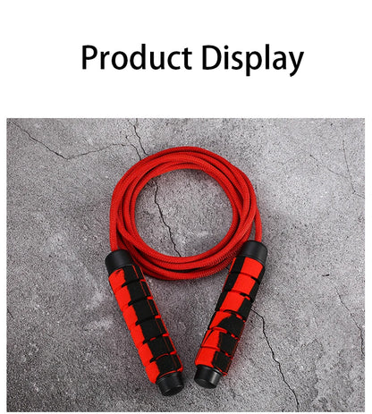 Jump Rope CrossFit Boxing Heavy Skipping Rope Foam Grip Handles for Fitness Workouts Endurance Strength Training