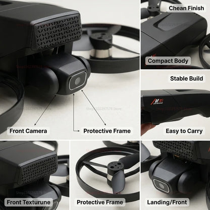 Dron M8 GPS FPV con Cámara 8K, Quadcopter Plegable con Motor sin Escobillas, Evitación de Obstáculos de 360 Grados, WiFi FPV, Retorno Automático RC para Adultos
