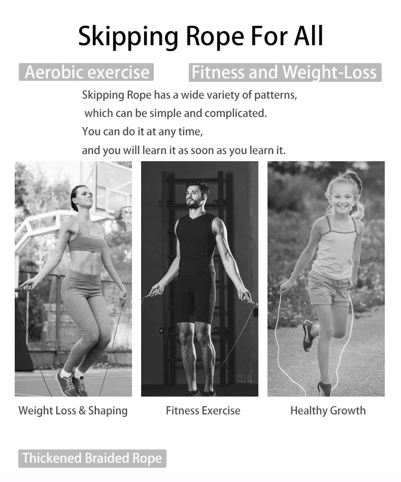 Jump Rope CrossFit Boxing Heavy Skipping Rope Foam Grip Handles for Fitness Workouts Endurance Strength Training
