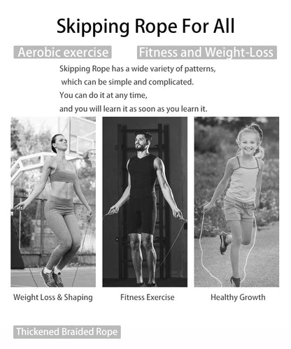 Jump Rope CrossFit Boxing Heavy Skipping Rope Foam Grip Handles for Fitness Workouts Endurance Strength Training