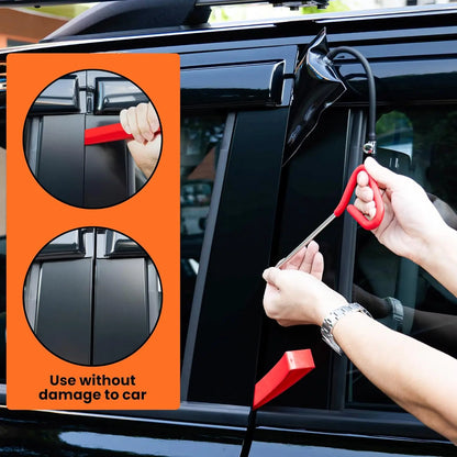 21/18PCS Car Door Tool Kit Inflatable Air Pump Auto Window Door Opening Tool Long Reach Grabber Kits with Carrying Bag