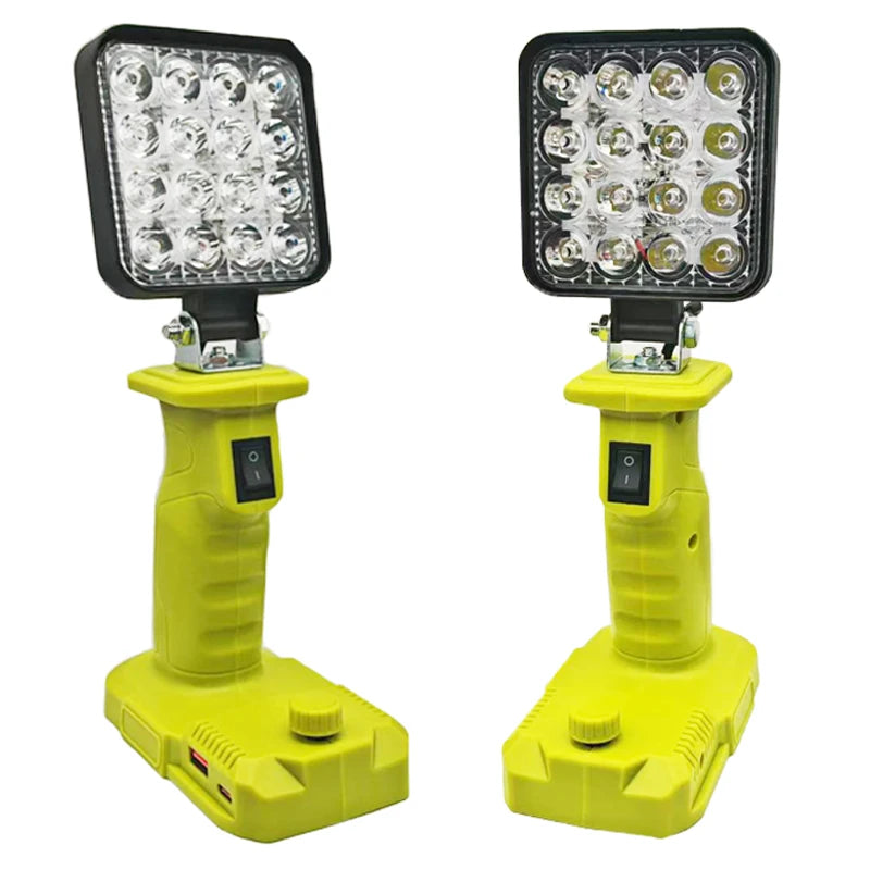 Piezas de herramientas eléctricas para Makita, DeWalt, Bosch, Milwaukee, Ryobi, linterna con batería de litio, luz de trabajo, lámpara de Camping