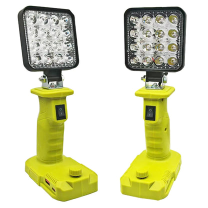 Piezas de herramientas eléctricas para Makita, DeWalt, Bosch, Milwaukee, Ryobi, linterna con batería de litio, luz de trabajo, lámpara de Camping