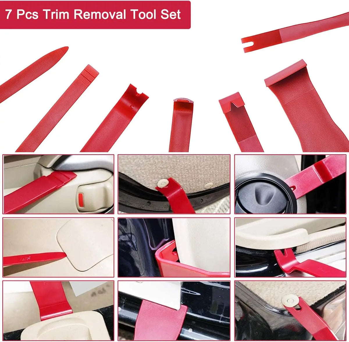 21/18PCS Car Door Tool Kit Inflatable Air Pump Auto Window Door Opening Tool Long Reach Grabber Kits with Carrying Bag