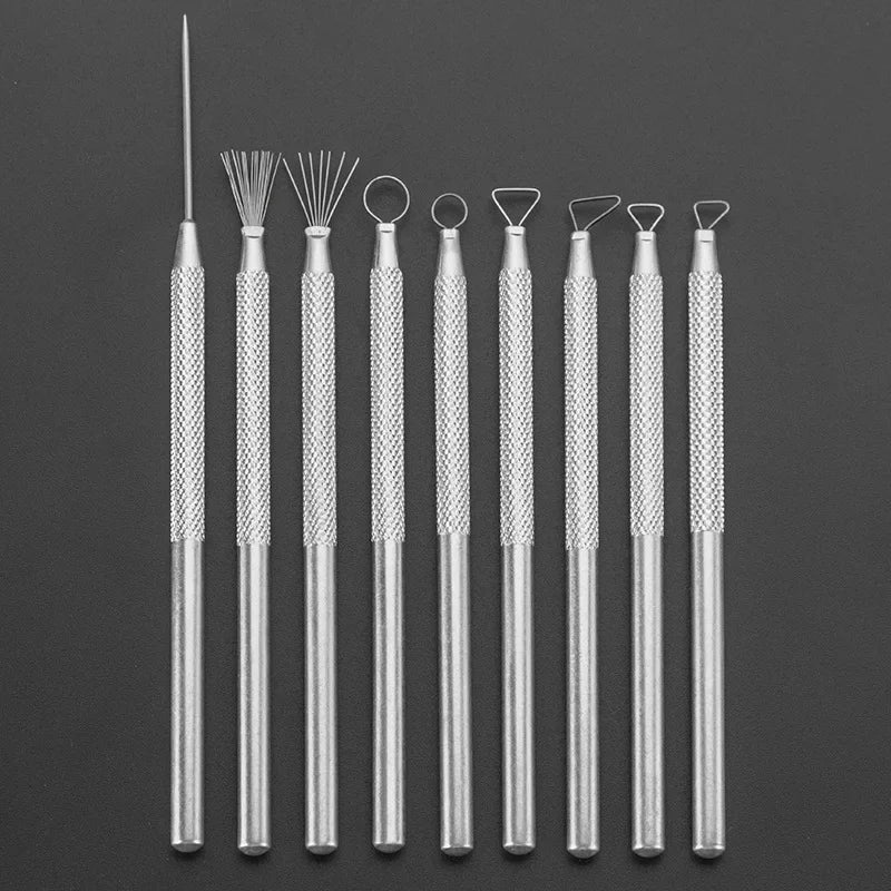 New Texture Pottery Clay Tools DIY Carving Clay Stainless Steel Tool Pottery Modeling Hole Punch Clay Ceramics Sculpture Tools