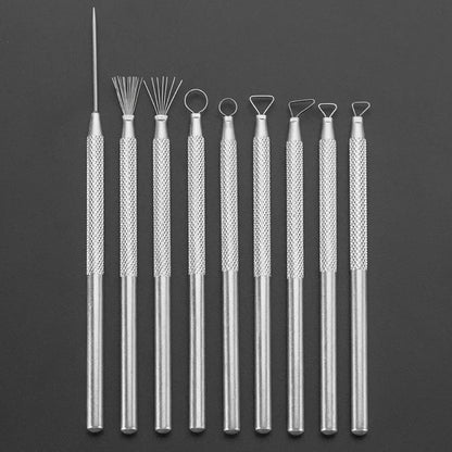 New Texture Pottery Clay Tools DIY Carving Clay Stainless Steel Tool Pottery Modeling Hole Punch Clay Ceramics Sculpture Tools