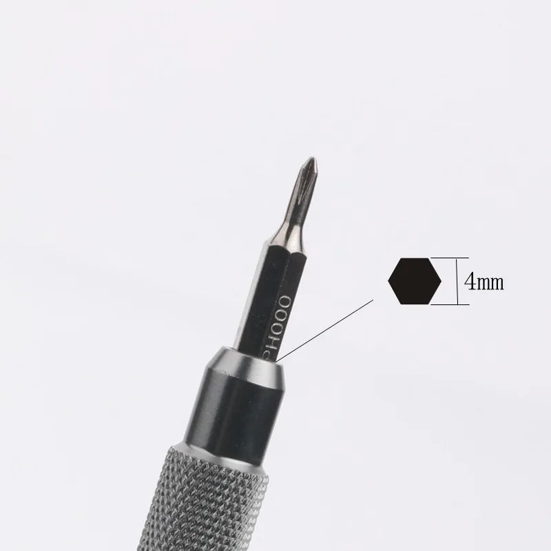 Precision Magnetic Screwdriver Handle Bearing Aluminium Alloy Bolt Handle Phone Repair Hand Tool for H4mm Screw Driver Bits