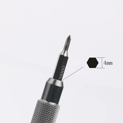 Precision Magnetic Screwdriver Handle Bearing Aluminium Alloy Bolt Handle Phone Repair Hand Tool for H4mm Screw Driver Bits