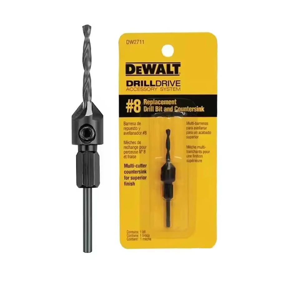 DEWALT DW2710/DW2711/DW2712 6/8/10MM Replacement Drill Bit Set and Countersink Wood Drilling Holes Power Tool Accessories