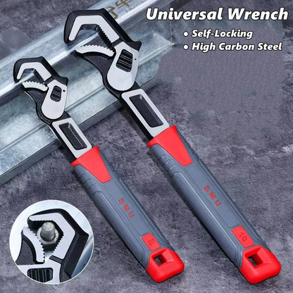8/10inch Universal Multifunctional Self-Locking Wrench Fast Adjustable Wrench Car Repair Wrench Plumber Multi Hand Tool