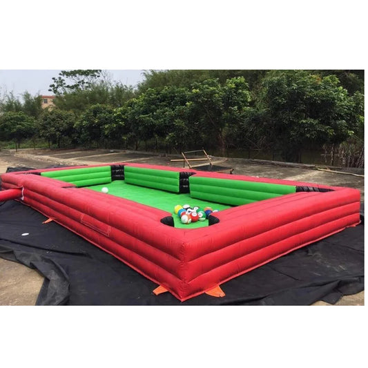 Red Inflatable Human-Sized Soccer Pool Table Set with Blower