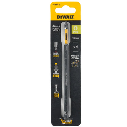 DEWALT DT7800T-2PCS 2-Pack PH2 152mm FlexTorq Impact Screwdriver Bits Long Torsion Drill Bits for Power Impact Drivers