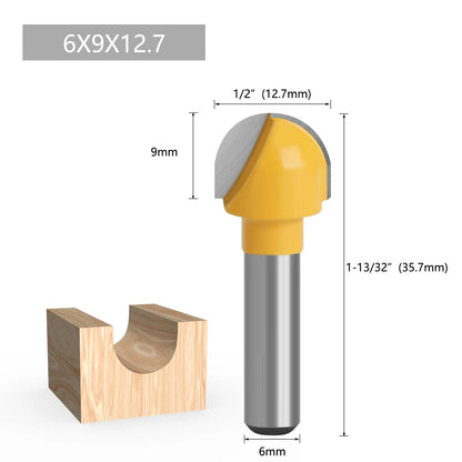 1pc 6mm Shank Router Bit Straight T Bit V Flush Trimming Cleaning Round Corner Cove Box Bits Milling Cutter For Wood MC06010