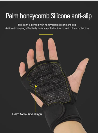 Guantes deportivos de entrenamiento para hombres y mujeres, guantes de entrenamiento, Fitness, culturismo, levantamiento de pesas, gimnasio, mano, muñeca, Protector de Palma
