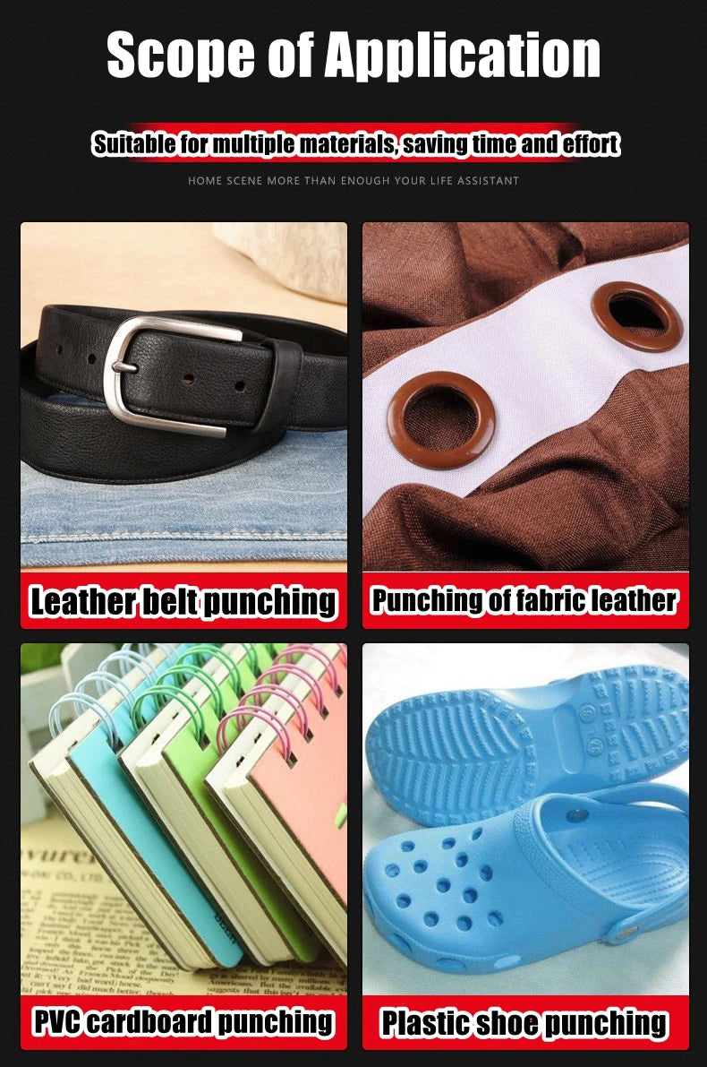 Multi-functional Punch Pliers Round Hole Oval Hole DIY Tool Watchband Strap Household Leathercraft Leather Belt Hole Punch Plier
