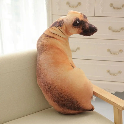 Soft Lifelike Animal Throw Pillow Hound Plush Creative Cushion 3D Dog Pillow Office
