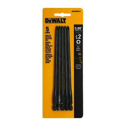 DEWALT DCF6202PH2-5 Drywall Collator Bits 5PC PH2 For DCF620/DCF630/DCF6202 Willow Nail Gun Compatible Power Tool Accessories