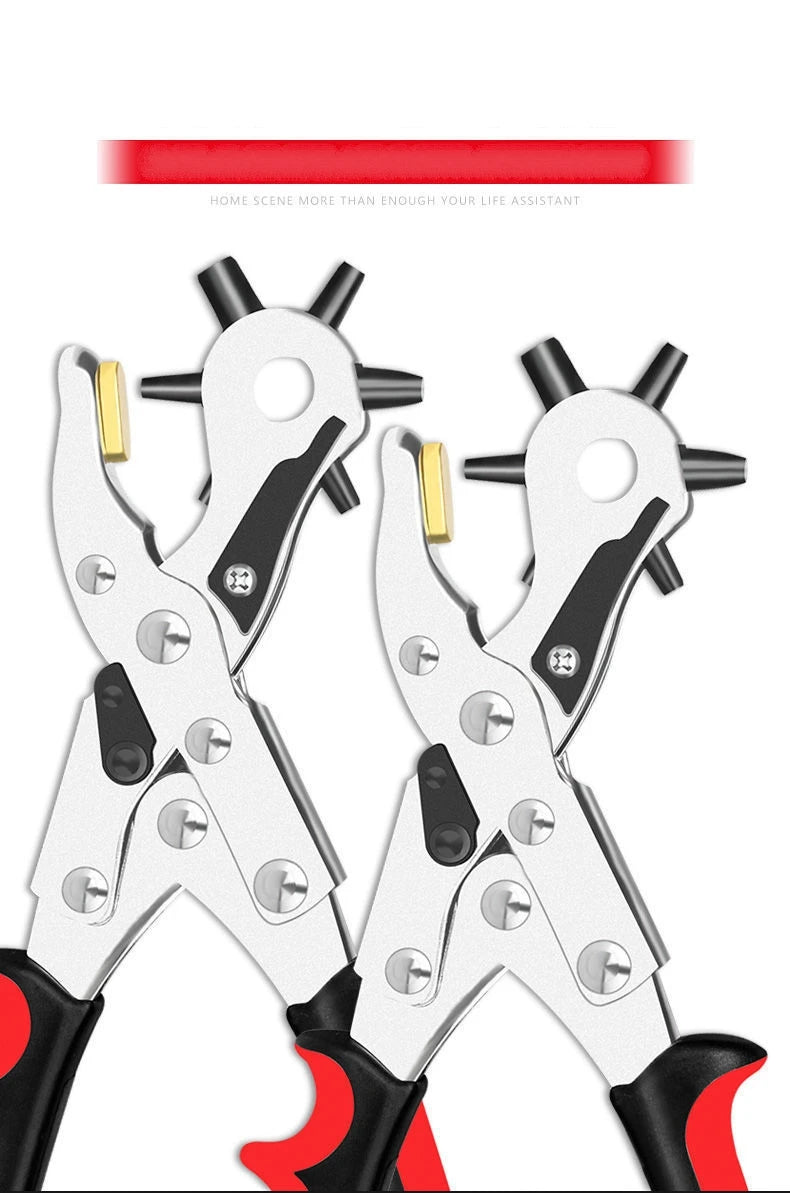 Multi-functional Punch Pliers Round Hole Oval Hole DIY Tool Watchband Strap Household Leathercraft Leather Belt Hole Punch Plier