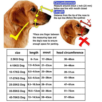 Adjustable Anti-Bite Dog Muzzle with Reflective Strip, Breathable Plastic, Allows Drinking Water