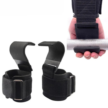 Weightlifting lifting hooks with wrist straps, gym bar straps, weightlifting hook straps, pull-up straps, powerlifting gloves
