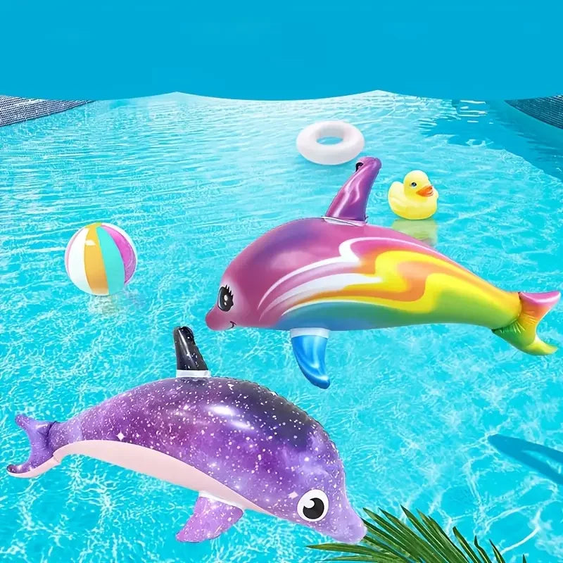 Delfines y Tiburones Inflables, Juguetes para Fiestas en la Piscina, Juguetes Inflables de Animales Marinos, Regalos para Fiestas Temáticas de Verano en la Piscina