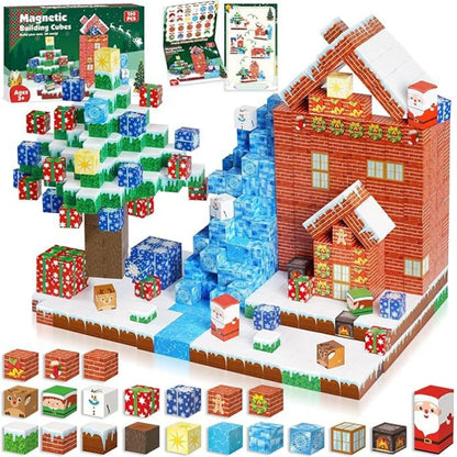 Juego de Bloques de Construcción Magnéticos Montessori STEM, Juguetes Educativos Sensoriales, Mundo de Mario, Niños y Niñas, Cubo Magnético DIY, Regalo