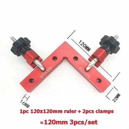 3pcs 90 Degrees L-Shaped Auxiliary Fixture Splicing Board Positioning Panel Fixed Clip Carpenter's Square Ruler Woodworking Tool