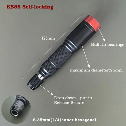 Quick Release 1/4 Inch Hex Shank Screwdriver Bit Holder Aluminum Alloy DIY Tool Manual Handle