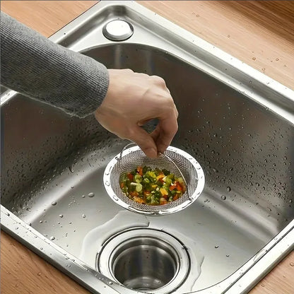 2 Pcs Stainless Steel Kitchen Sink Drain Strainer, Anti-Clogging Food Catcher Filter for Kitchen Sink, Easy to Clean