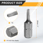 2/5/10pcs T6 T8 T10 T15 T20 T25 T27 T30 T40 Torx Screwdriver Bit 1/4" Hex Shank 25mm S2 Star Head Hex Security Screw Driver Bits