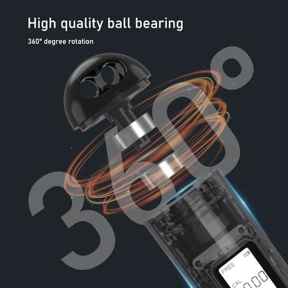 2-in-1 Smart Digital Weighted Jump Rope with LED Display Counter Cordless Skipping Rope Adjustable PVC Steel Wire Anti-Slip Handle for Adult Indoor Outdoor Cardio Workout Home Gym Fitness Training Portable Exercise Equipment