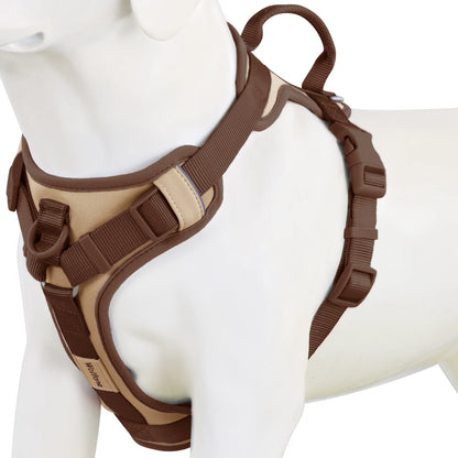 New Chocolate Color Luxury No-Pull Dog Harness for Large and Small Dogs, Adjustable Chest Strap, Personalized Dog Harness