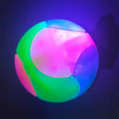 Fun Pet Toys Small Dog Flash Ball Dog Toys Ball TPR Three Color Glowing Elastic Ball Dog Training Throwing The Ball Dogball