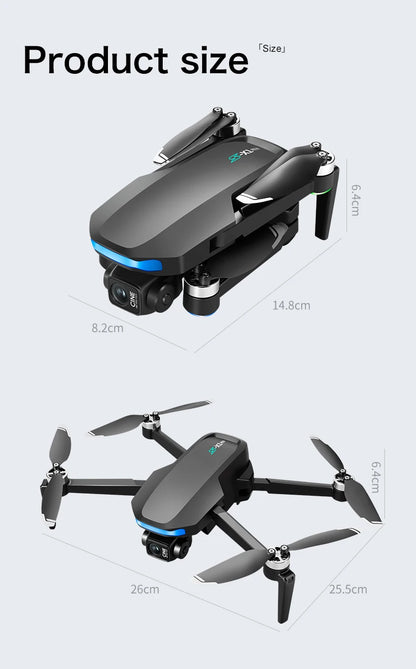 S-X1 MAX 4K Dron profesional con cámara HD cardán de 3 ejes GPS Dron sin escobillas 5G WIFI pantalla Control remoto RC Quadcopter Juguetes