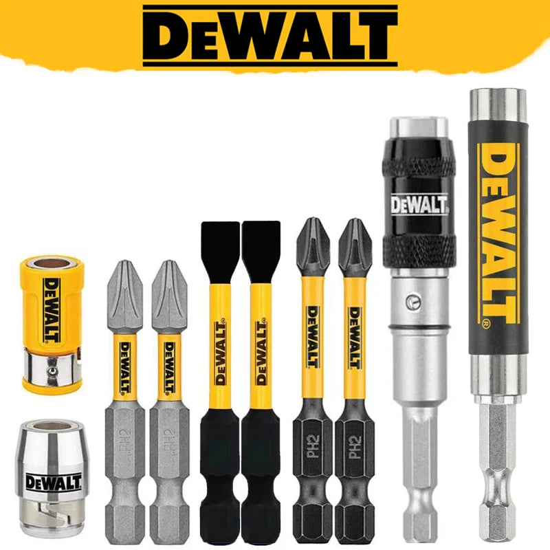 DEWALT Magnetic Impact Driver Bit Set PH2 Pivoting Bits Holder Extend 1/4" 6.35mm Hex Shank Electric Drill Accessories