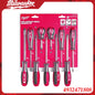 Milwaukee 4932471808 8-Piece Screwdriver Set, Red/Black Ergonomic Handles, Magnetic Tips for Fastening in DIY & Pro Work