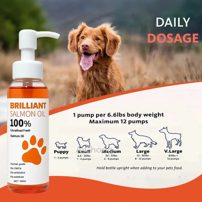 Aceite de Salmón de Grado Humano (500ml, 300ml, 200ml, 100ml) para Perros y Gatos Suplemento de Ácidos Grasos Omega 3 para una Salud y Nutrición Óptimas