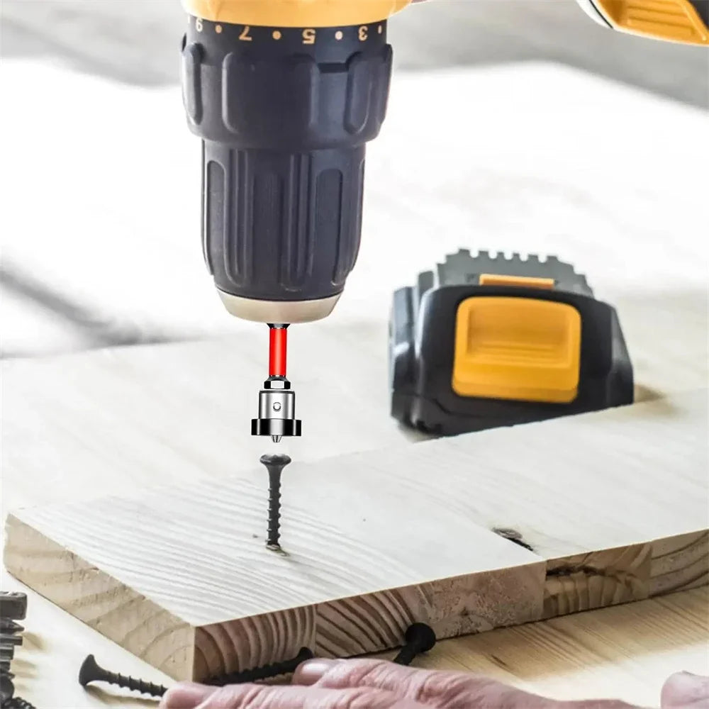 Magnetic Positioning S2 Screwdriver Bit,Drywall Screw for Plasterboard Gypsum Board Locating,1/4" Hex Shank Screw Batch Head PH2