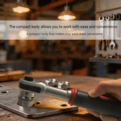 USB-C Rechargeable Electric Ratchet Wrench 3.6V 320 RPM 1/4' 3/8' Bidirectional with LED Battery Indicator for DIY Repair Auto