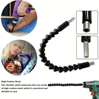 Destornillador curvo de 295mm y 360 grados, adaptador Universal, varilla de extensión, broca, eje Flexible, taladro manual eléctrico, herramienta eléctrica, 1 ud.