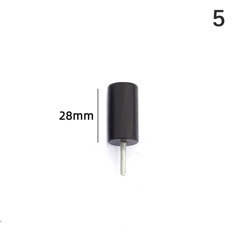 Black Ebony Wood Leather Burnisher Polished Rods, Leather Craft Edge Slicker Tool, Electric Polished Tip Head DIY Rotary Sets