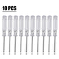 10pc 3.74in Small Screwdriver Set 3mm Tip Slotted and Phillips Screwdrivers Transparent Handle Precision Screwdriver Repair Tool