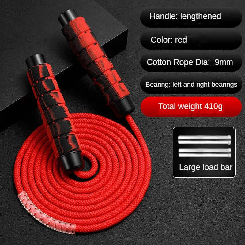 Jump Rope CrossFit Boxing Heavy Skipping Rope Foam Grip Handles for Fitness Workouts Endurance Strength Training