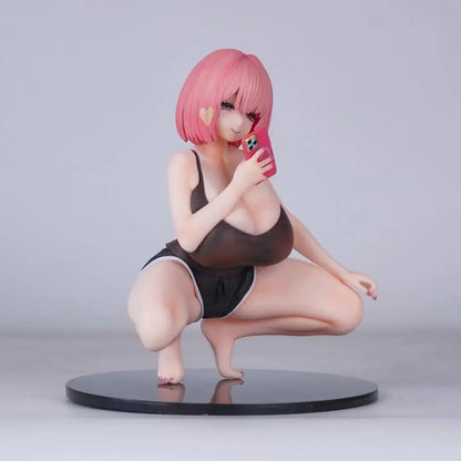 Figura de Chica Anime a Escala 1/6 en Pose Agachada, en Caja, de PVC, Coleccionable, Adorno de Escritorio para Entusiastas de la Colección de Anime para Adultos