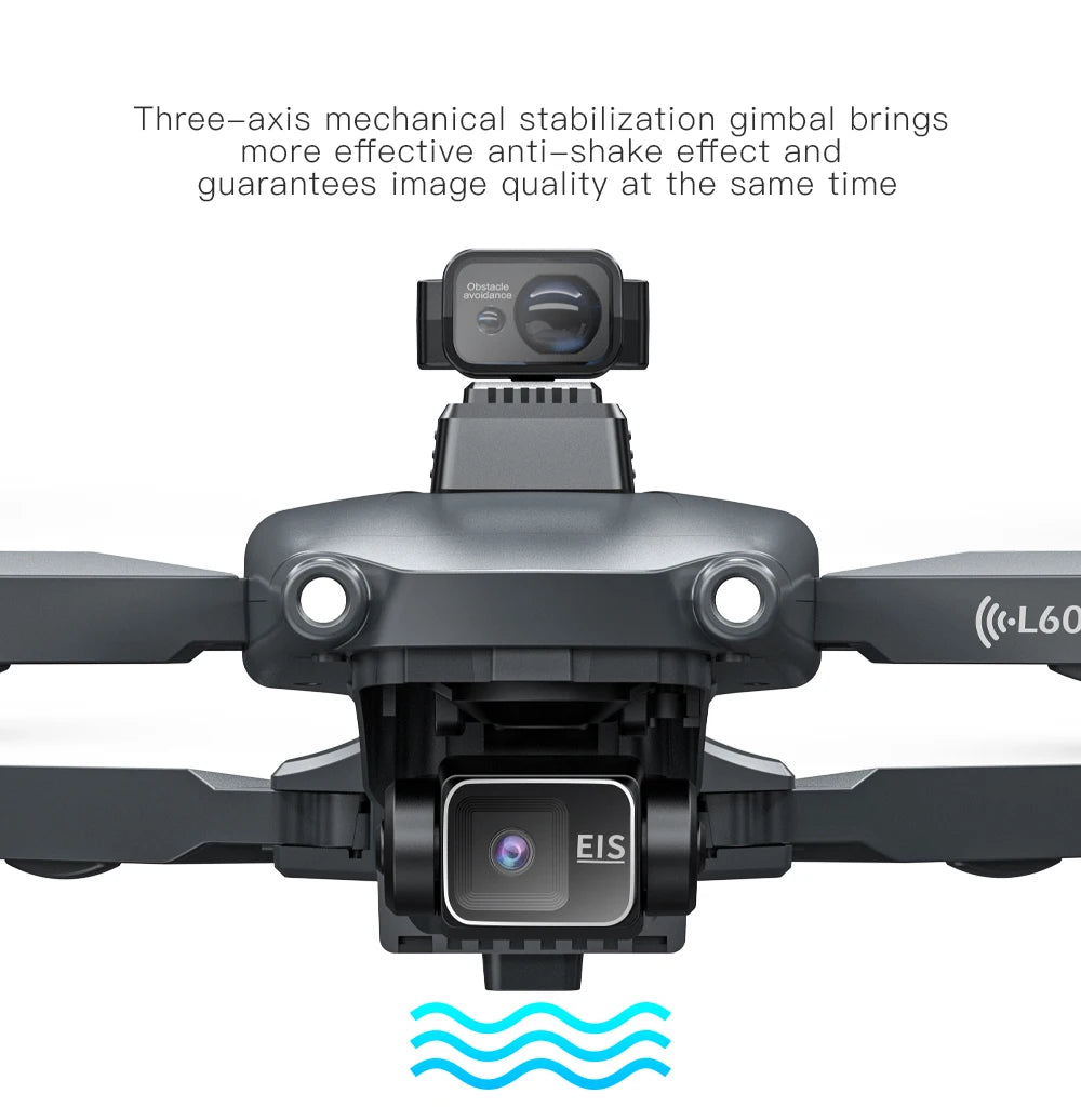 Dron GPS L600 PRO / PRO MAX Profesional 4K con Cámara Dual HD PTZ de 3 Ejes, Evitación de Obstáculos, Motor sin Escobillas, WIFI 5G, Dron de Seguridad