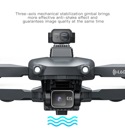 Dron GPS L600 PRO / PRO MAX Profesional 4K con Cámara Dual HD PTZ de 3 Ejes, Evitación de Obstáculos, Motor sin Escobillas, WIFI 5G, Dron de Seguridad
