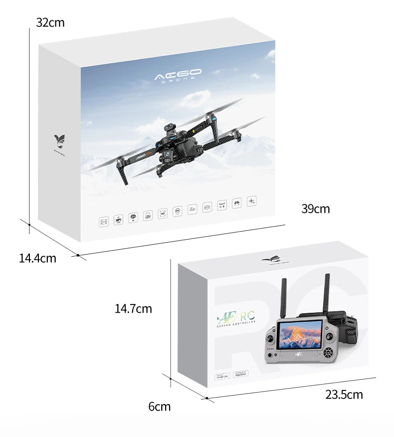 Nuevo Dron AE60 con GPS, Cámara HD Profesional 8K, Gimbal de 3 Ejes sin Escobillas, Evitación de Obstáculos, Pantalla Táctil, Lanzamiento Aéreo, FPV, Drones de Seguridad